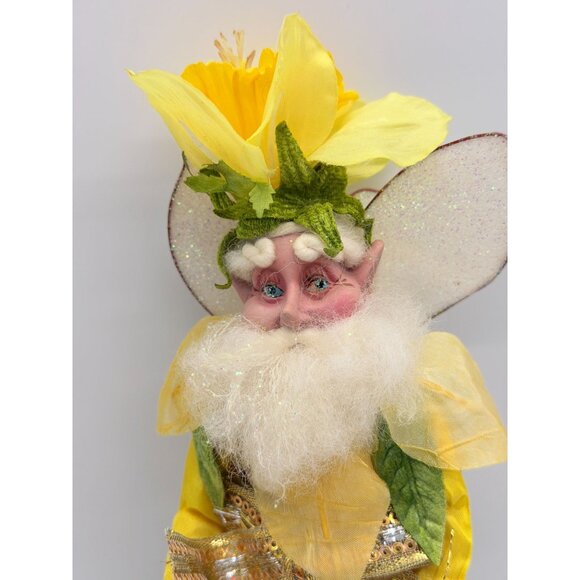 Mark Roberts Small Springtime Yellow Daffodil Flower Fairy 10 Inch - Picture 2 of 8